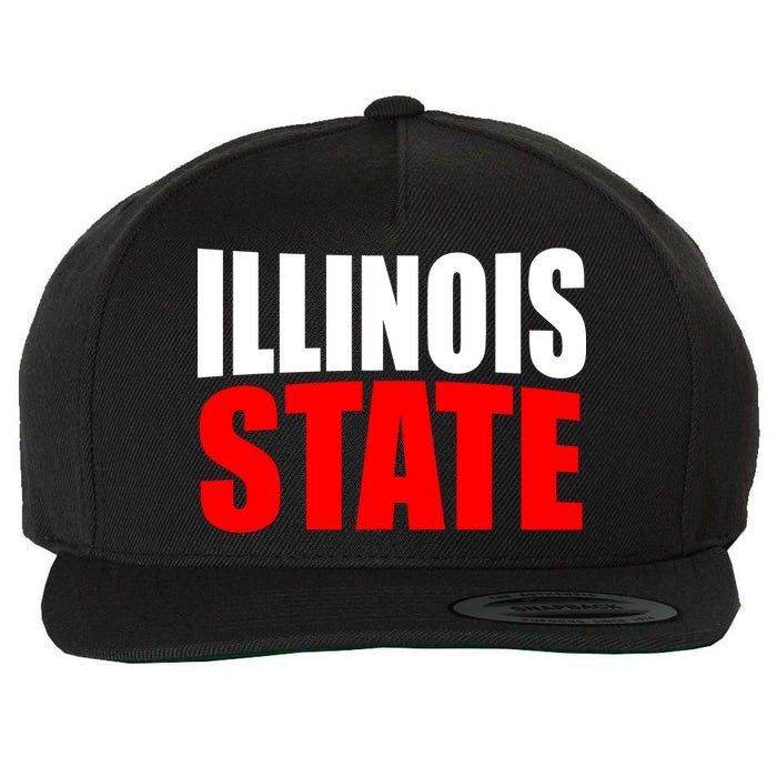 Illinois State Wool Snapback Cap