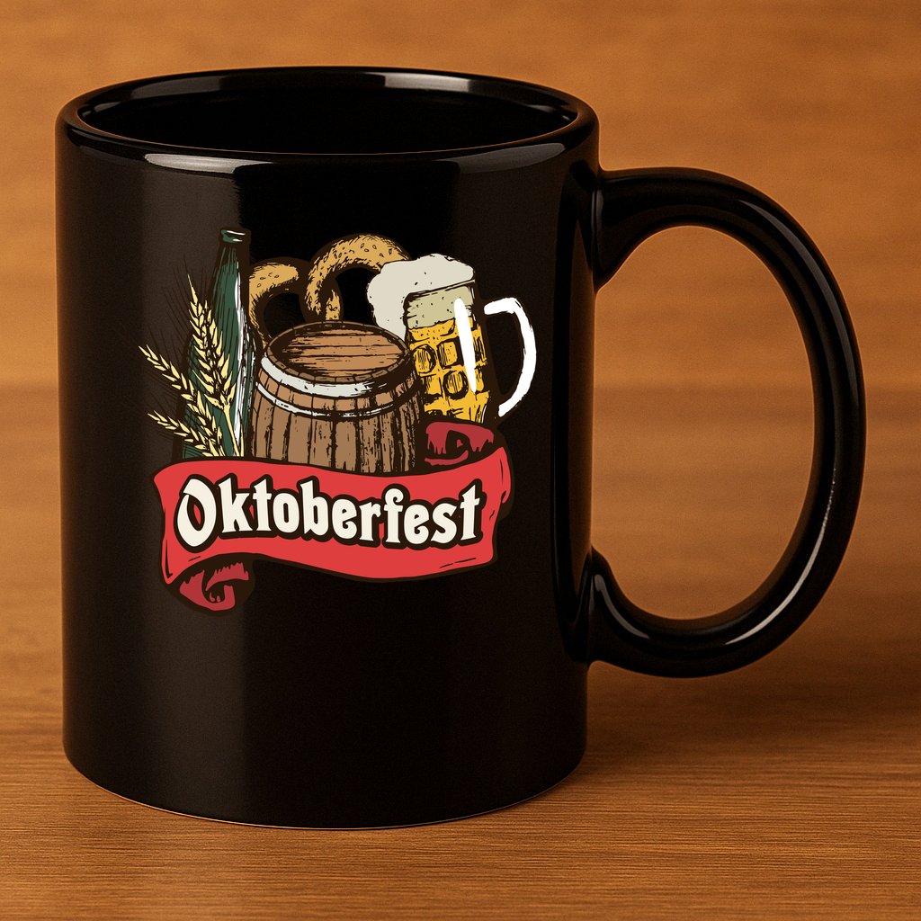Illustration Oktoberfest 11oz C Handle Ceramic Mug