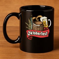 Illustration Oktoberfest 11oz C Handle Ceramic Mug