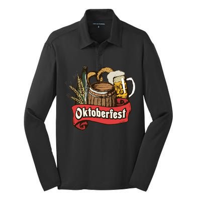 Illustration Oktoberfest Silk Touch Performance Long Sleeve Polo