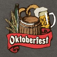 Illustration Oktoberfest Cotton Canvas Backpack