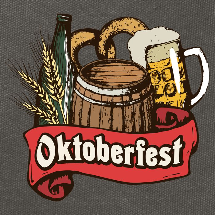 Illustration Oktoberfest Cotton Canvas Backpack