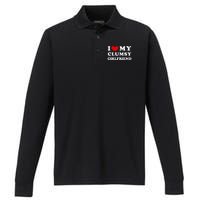 I Love My Clumsy Girlfriend I Heart My Clumsy Girlfriend Performance Long Sleeve Polo