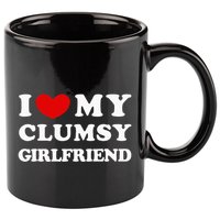 I Love My Clumsy Girlfriend I Heart My Clumsy Girlfriend 11oz C Handle Ceramic Mug