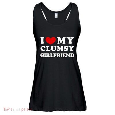 I Love My Clumsy Girlfriend I Heart My Clumsy Girlfriend Ladies Essential Flowy Tank