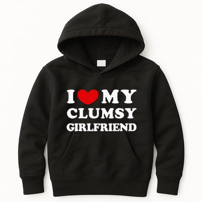 I Love My Clumsy Girlfriend I Heart My Clumsy Girlfriend Kids Hoodie