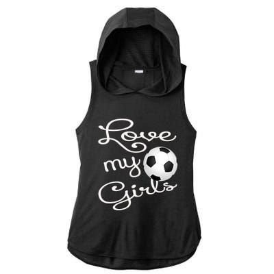 I Love My Soccer Futbol Great Gift For Momgiftcute Soccer Mom Gift Ladies PosiCharge Tri-Blend Wicking Draft Hoodie Tank