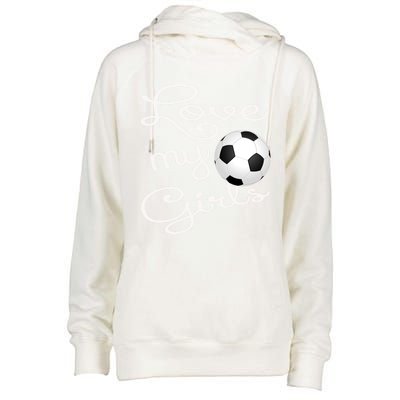 I Love My Soccer Futbol Great Gift For Momgiftcute Soccer Mom Gift Womens Funnel Neck Pullover Hood