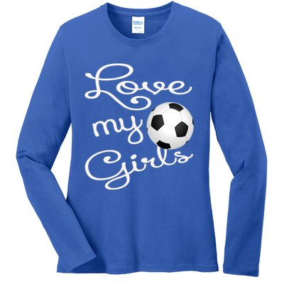 I Love My Soccer Futbol Great Gift For Momgiftcute Soccer Mom Gift Ladies Long Sleeve Shirt