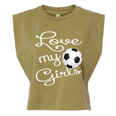 I Love My Soccer Futbol Great Gift For Momgiftcute Soccer Mom Gift Garment-Dyed Women's Muscle Tee