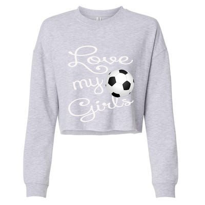 I Love My Soccer Futbol Great Gift For Momgiftcute Soccer Mom Gift Cropped Pullover Crew