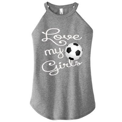 I Love My Soccer Futbol Great Gift For Momgiftcute Soccer Mom Gift Women's Perfect Tri Rocker Tank