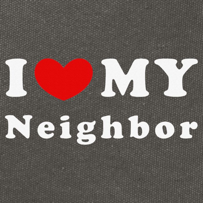 I Love My Neighbor I Heart My Neighbor Cotton Canvas Backpack