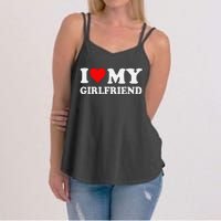 I Love My Hot Girlfriend I Heart My Hot Girlfriend Funny Gift Women's Strappy Tank