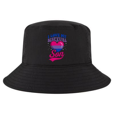 I Love My Bisexual Son Bisexual Pride Flag Rainbow Mom Dad Cute Gift Cool Comfort Performance Bucket Hat