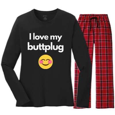 I Love My Buttplug Women's Long Sleeve Flannel Pajama Set 