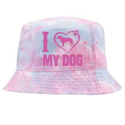 I Love My Dog Tie-Dyed Bucket Hat