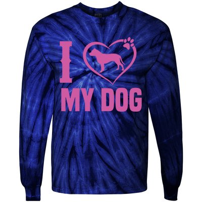 I Love My Dog Tie-Dye Long Sleeve Shirt