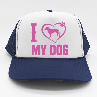 I Love My Dog Trucker Hat