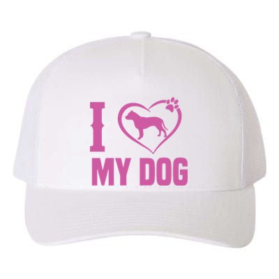 I Love My Dog Yupoong Adult 5-Panel Trucker Hat