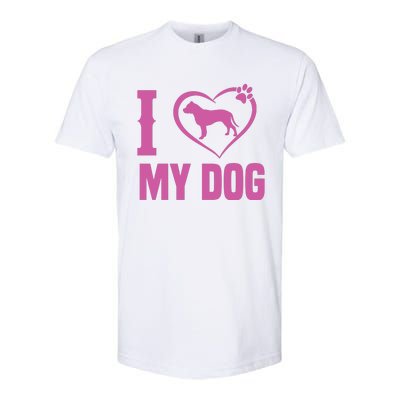 I Love My Dog Softstyle CVC T-Shirt