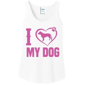 I Love My Dog Ladies Essential Tank