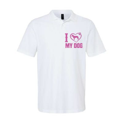 I Love My Dog Softstyle Adult Sport Polo