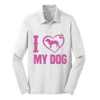 I Love My Dog Silk Touch Performance Long Sleeve Polo