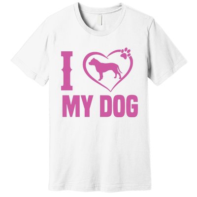 I Love My Dog Premium T-Shirt