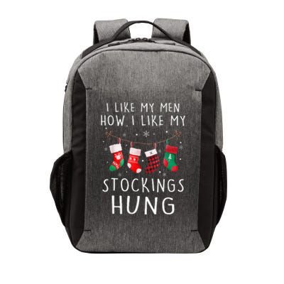 I Like My How I Like My Stockings Hung Funny Christmas Vector Backpack