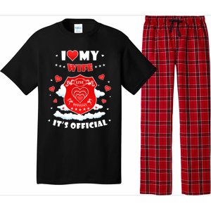 I Love My Wife Gift Funny I Heart My Wife Valentines Gift Pajama Set