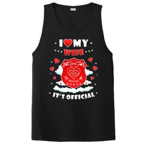 I Love My Wife Gift Funny I Heart My Wife Valentines Gift PosiCharge Competitor Tank