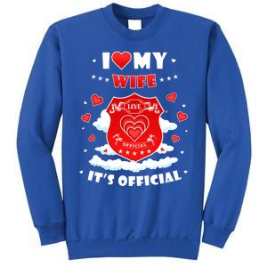 I Love My Wife Gift Funny I Heart My Wife Valentines Gift Sweatshirt