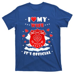 I Love My Wife Gift Funny I Heart My Wife Valentines Gift T-Shirt