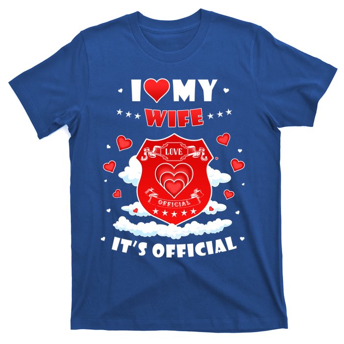 I Love My Wife Gift Funny I Heart My Wife Valentines Gift T-Shirt