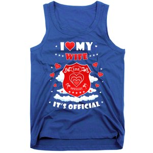 I Love My Wife Gift Funny I Heart My Wife Valentines Gift Tank Top