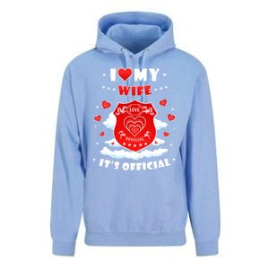 I Love My Wife Gift Funny I Heart My Wife Valentines Gift Unisex Surf Hoodie