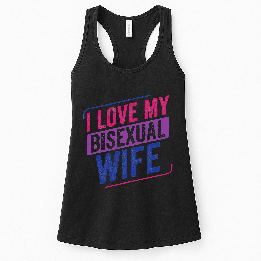 I Love My Bisexual Wife Bi Pride Bisexual Flag Womens Tank Top