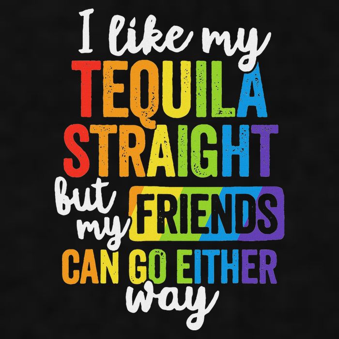 I Like My Tequila Straight But My Friends Can Go Either Way Ladies PosiCharge Tri-Blend Wicking Tank