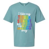 I Like My Tequila Straight But My Friends Can Go Either Way Sueded Cloud Jersey T-Shirt