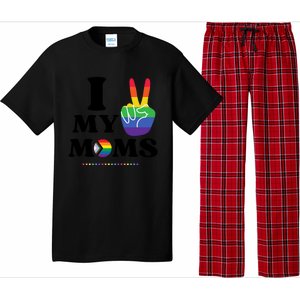 I Love My 2 Moms Supports Lgbtq+ Parenthood Proud Family Cool Gift Pajama Set