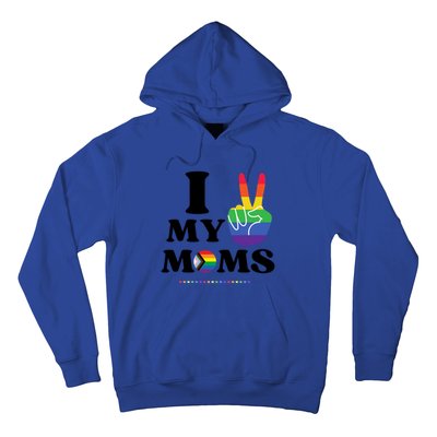 I Love My 2 Moms Supports Lgbtq+ Parenthood Proud Family Cool Gift Hoodie