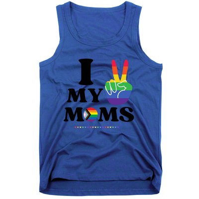 I Love My 2 Moms Supports Lgbtq+ Parenthood Proud Family Cool Gift Tank Top