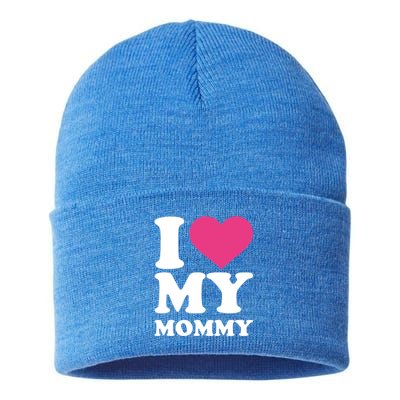 I Love My Mommy Cool Gift Sustainable Knit Beanie