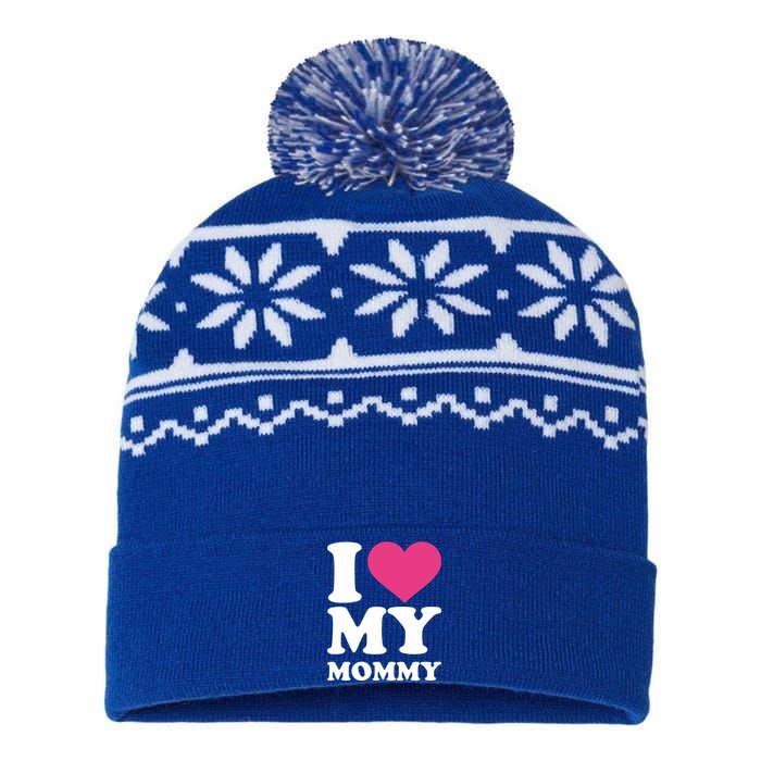 I Love My Mommy Cool Gift USA-Made Snowflake Beanie