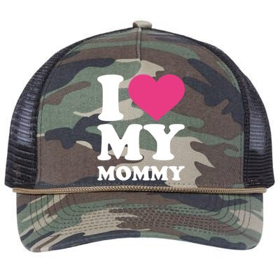 I Love My Mommy Cool Gift Retro Rope Trucker Hat Cap