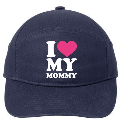 I Love My Mommy Cool Gift 7-Panel Snapback Hat