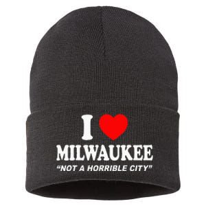 I Love Milwaukee Not A Horrible City I Heart Milwaukee Sustainable Knit Beanie