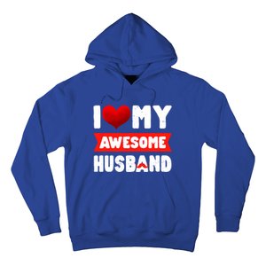 I Love My Awesome Husband Cute Valentine's Day Couples Meaningful Gift Hoodie