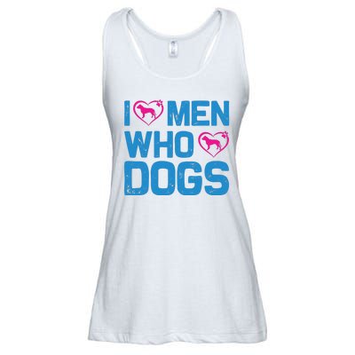 I Love Man Who Loves Dogs Ladies Essential Flowy Tank